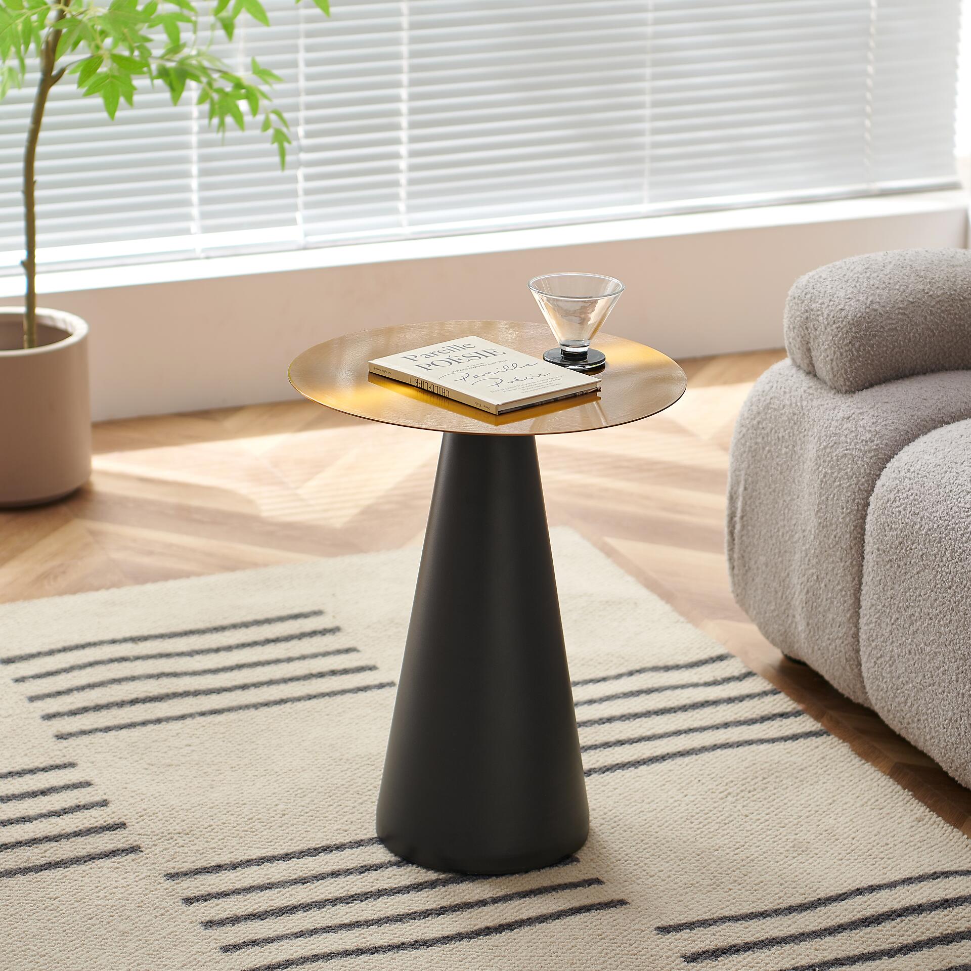 Beistelltisch Toma II gold Metall H/D: ca. 51x43 cm