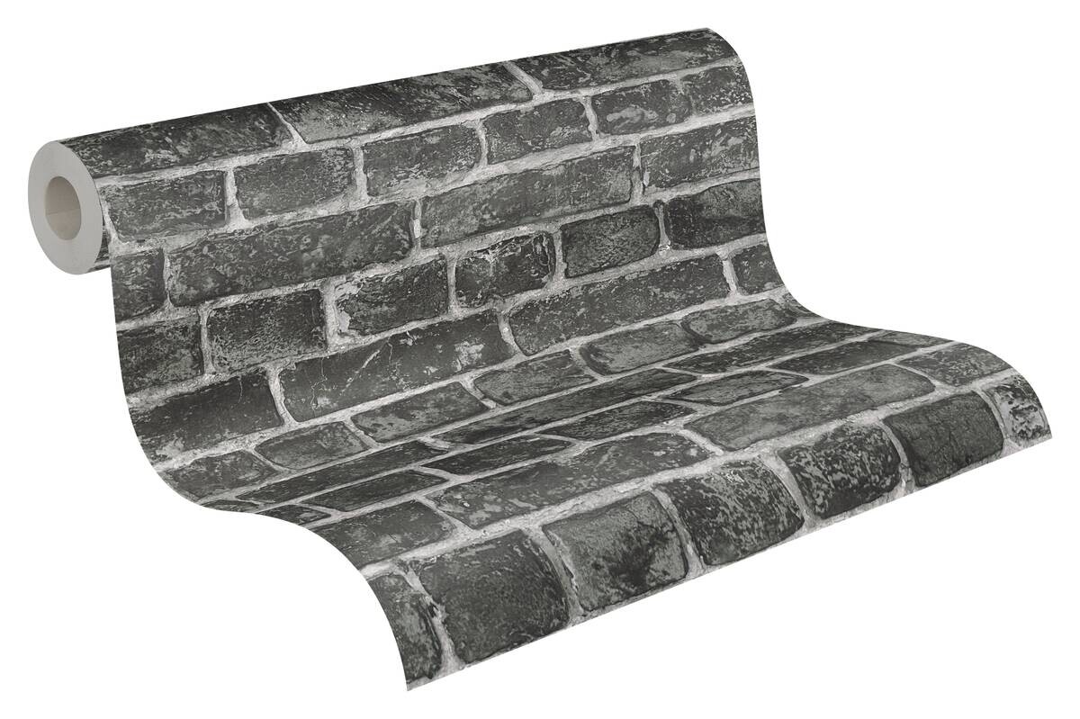 A.S.Creation Vliestapete grau schwarz B/H/D: ca. 53x1005x7 cm