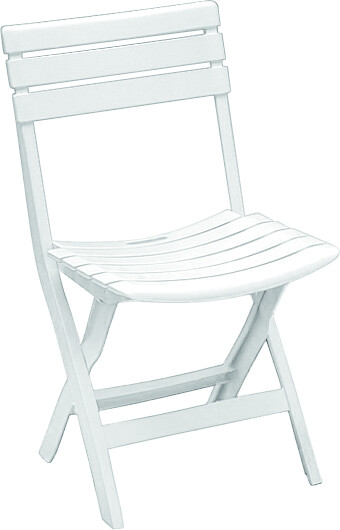 ProGarden Klappstuhl Birki weiß Kunststoff B/H/L: ca. 41x78x46 cm