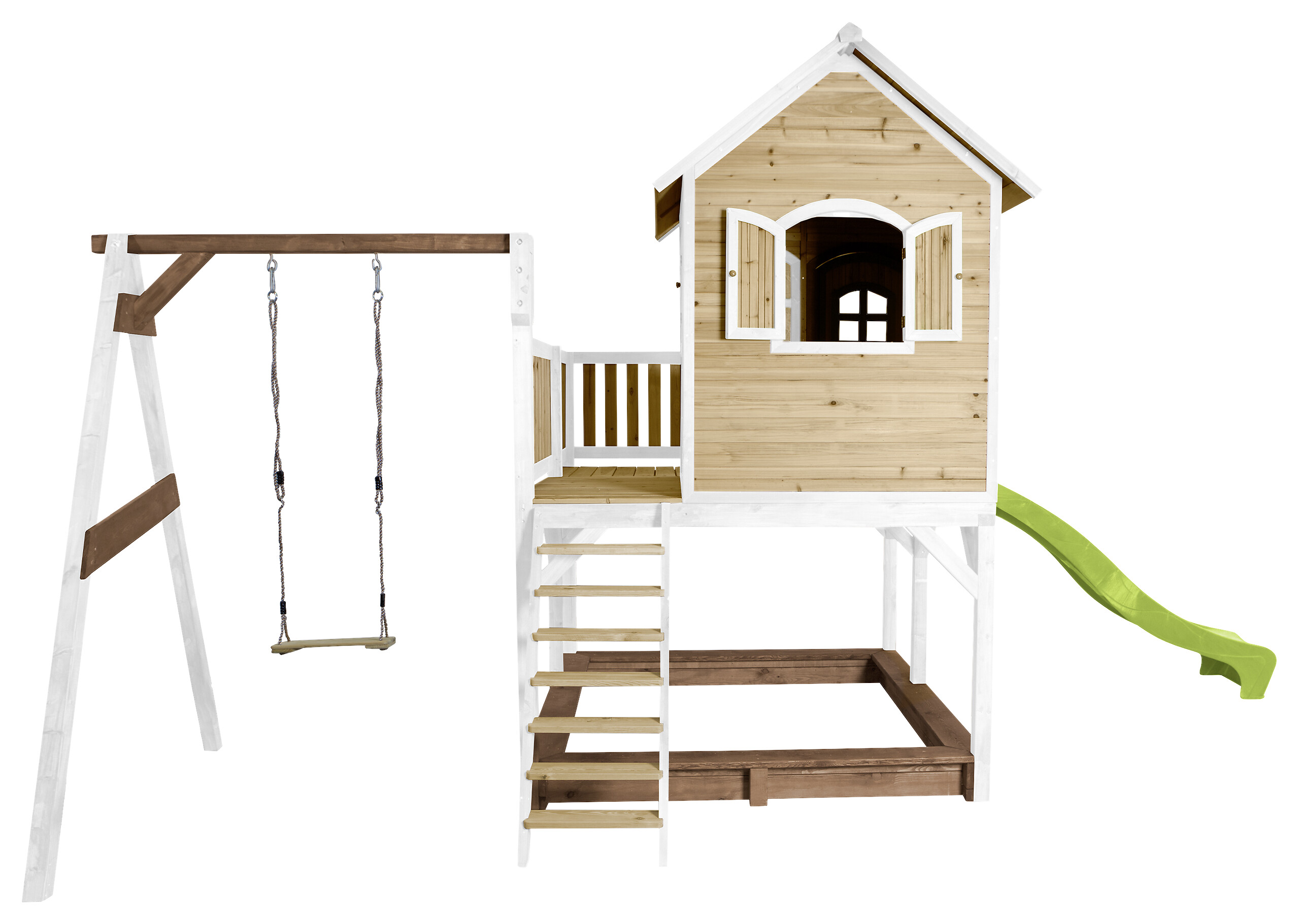AXI Spielhaus Liam braun B/H/L: ca. 541x291x277 cm