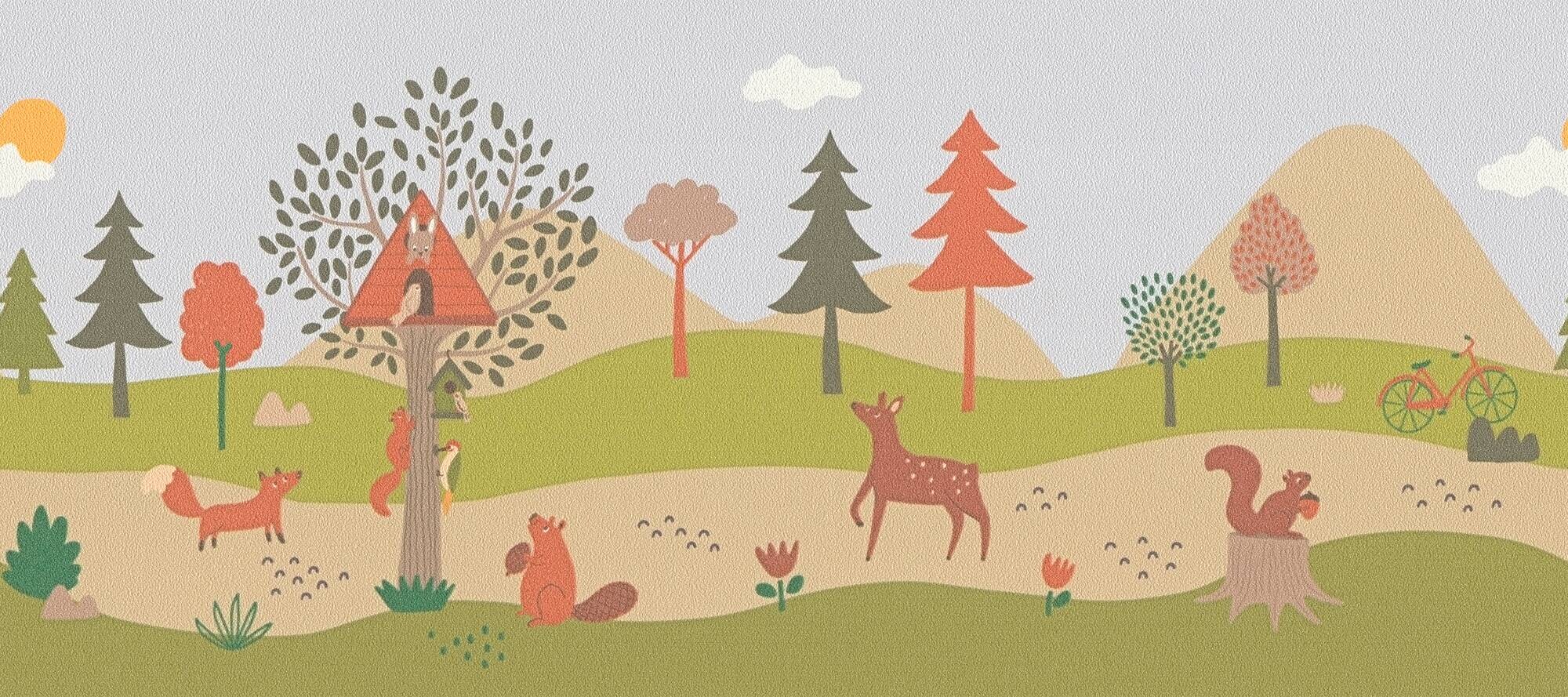 A.S.Creation Bordüre beige grau grün B/H/D: ca. 18x500x6,8 cm