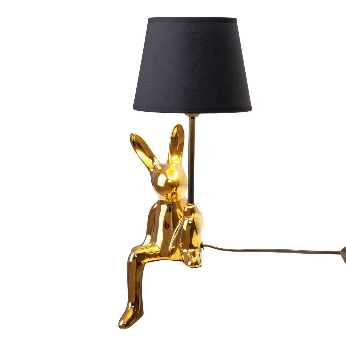 Näve Leuchten Tischleuchte gold Keramik B/H/T/D: ca. 18x45x18x18 cm E14 1 Brennstellen