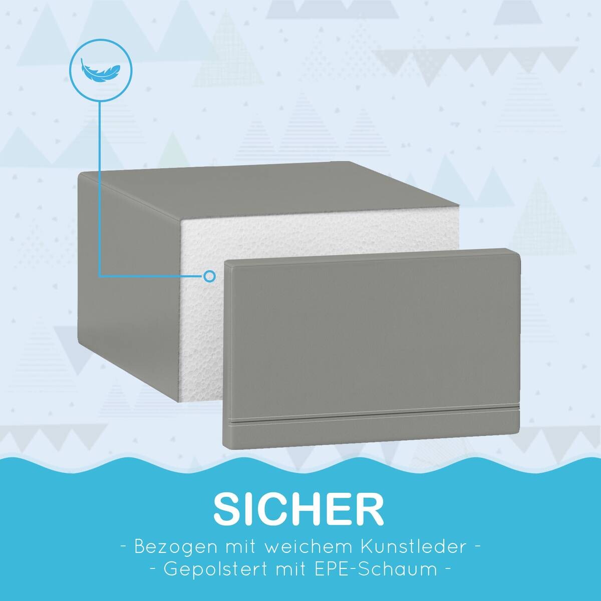 HOMCOM Kinder-Softplay-Set B/H/L: ca. 49x47x147 cm