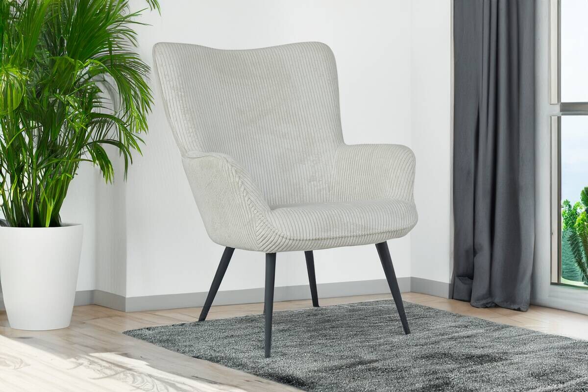 byLIVING Hocker UTA weiß B/H/T: ca. 72x97x80 cm