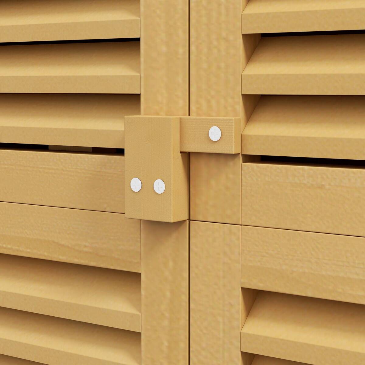 Outsunny Gartenschrank gelb Kiefer B/H/L: ca. 46,5x160x87 cm