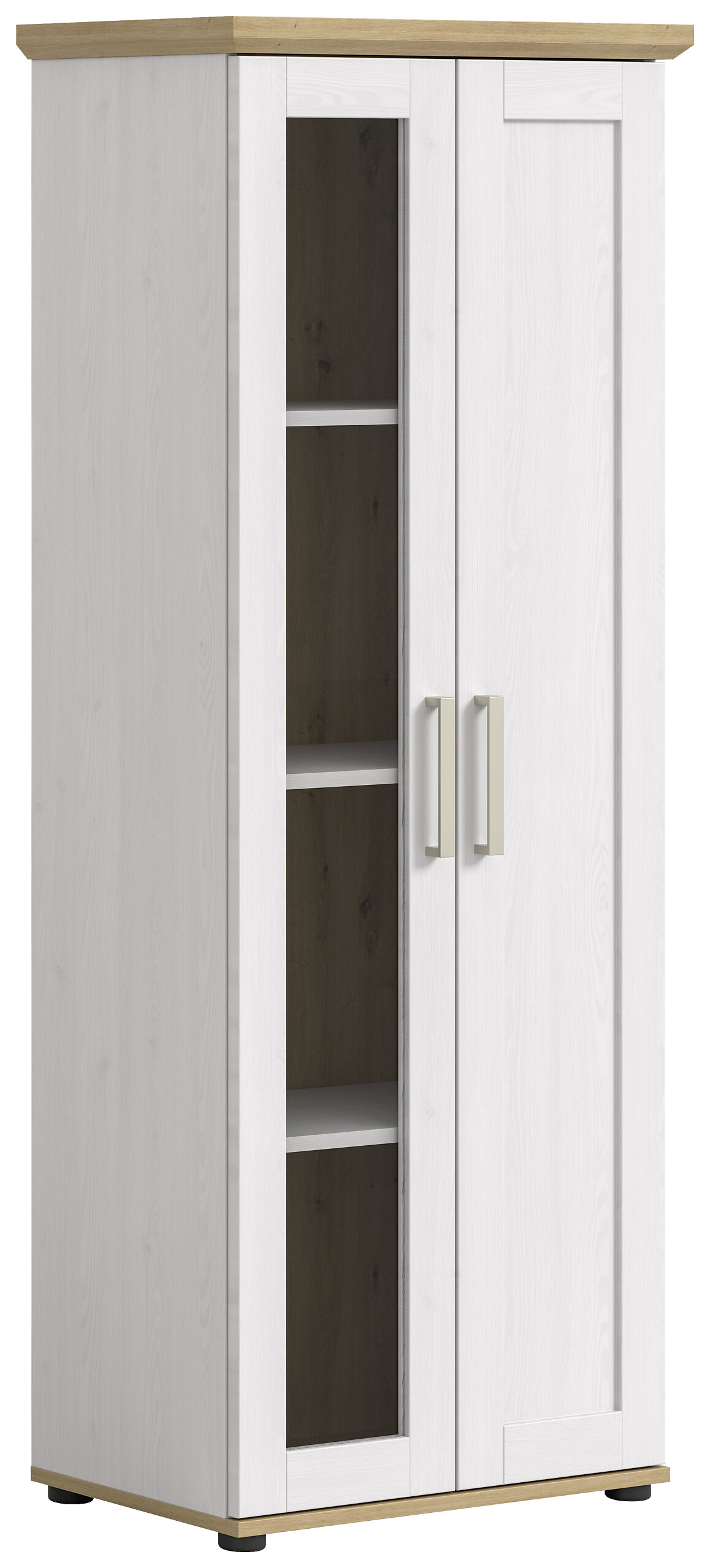 Vitrinenschrank VERONA Lärche Nachbildung Eiche Nachbildung B/H/T: ca. 64x161x37 cm