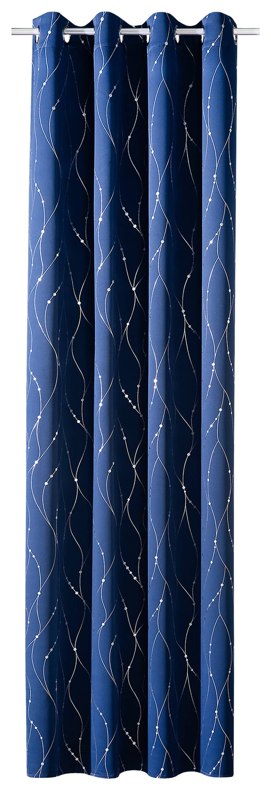 Verdunklungsvorhang Napoli blau B/L: ca. 135x245 cm