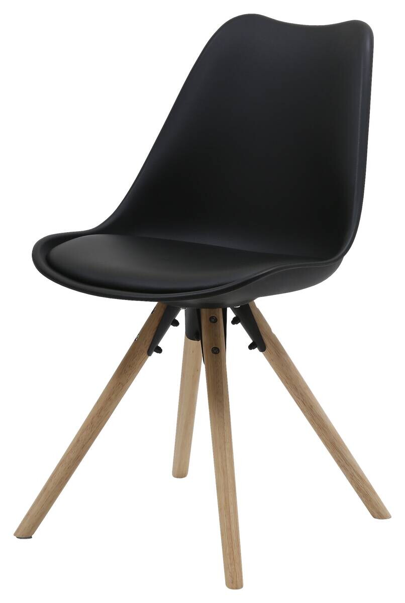 Stuhl Bela schwarz Kunststoff B/H/T: ca. 48x83,5x57 cm