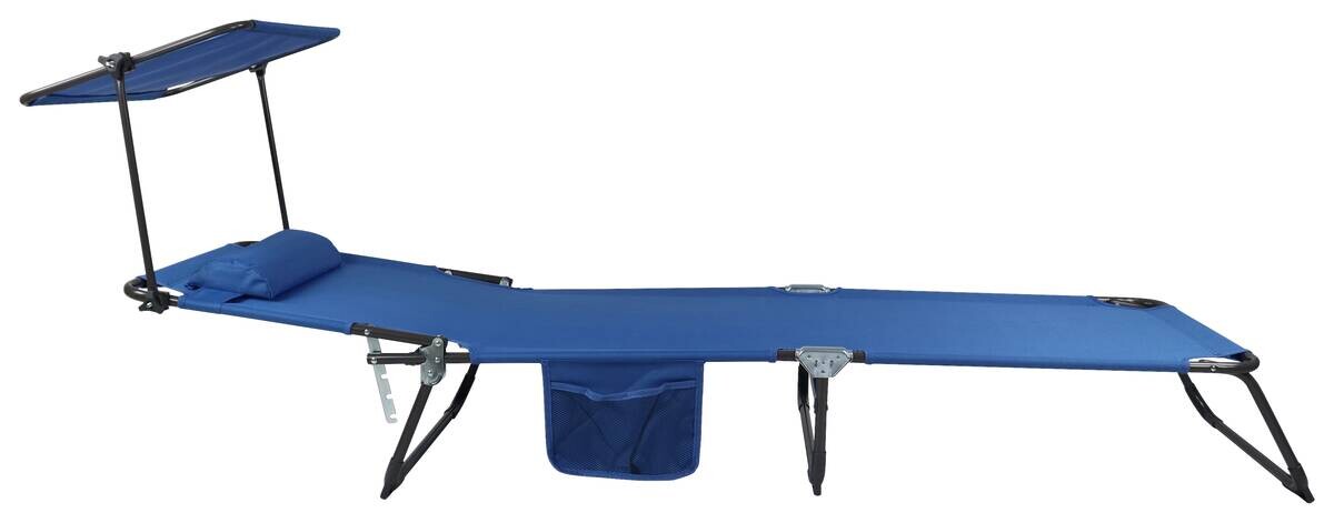 VCM Sonnenliege Bindox blau Stahl B/H/L: ca. 55x24x185 cm