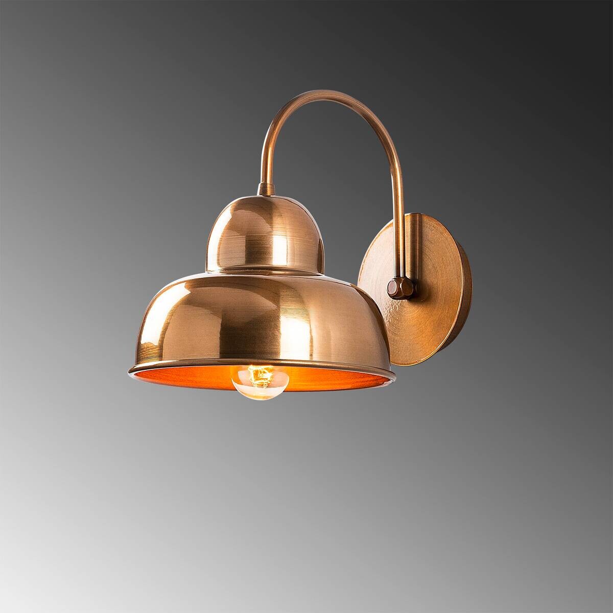 Opviq Wandleuchte Berceste gold Metall B/H/T/L: ca. 27x24x27x20 cm E27 1 Brennstellen