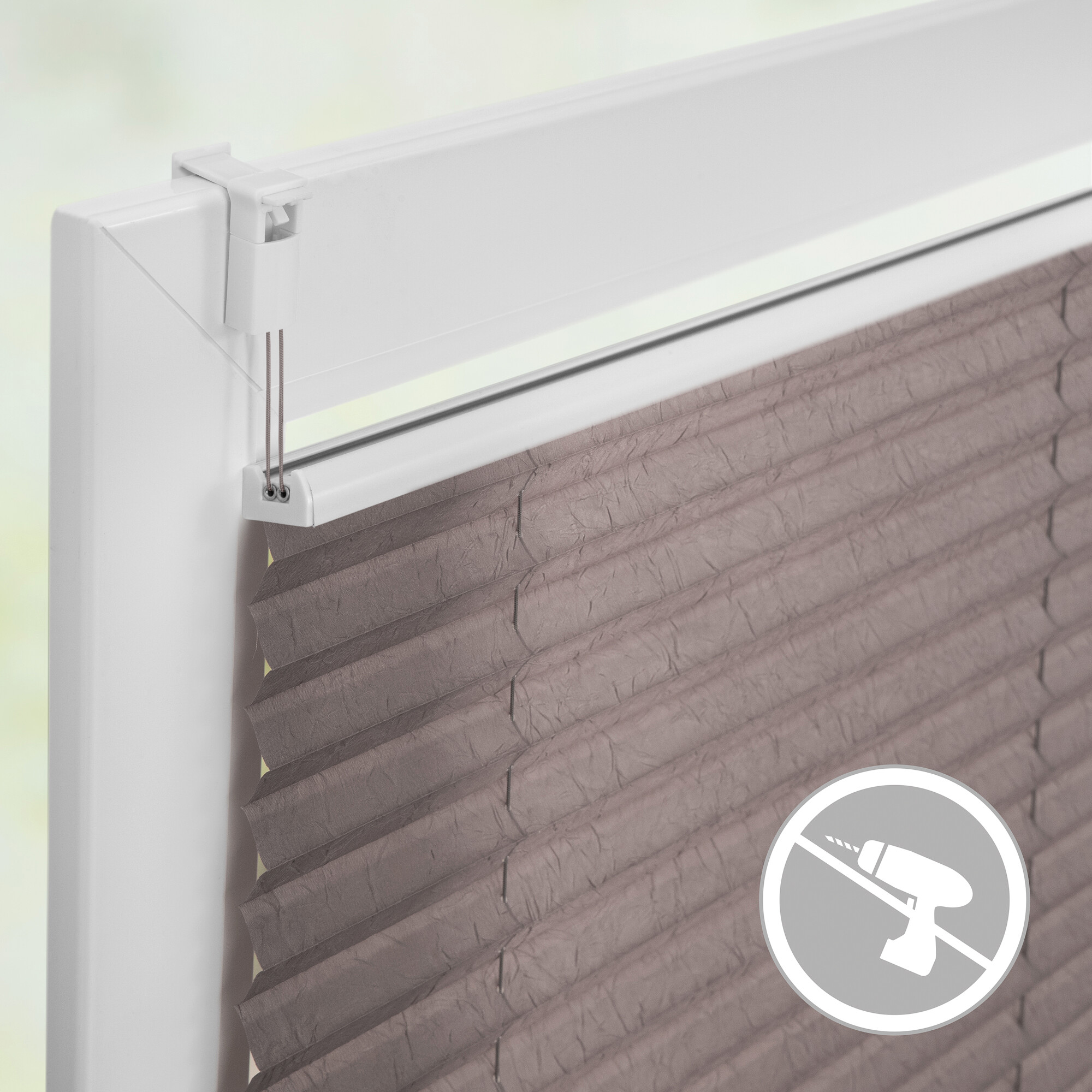 LICHTBLICK Spannplissee taupe B/L: ca. 70x210 cm