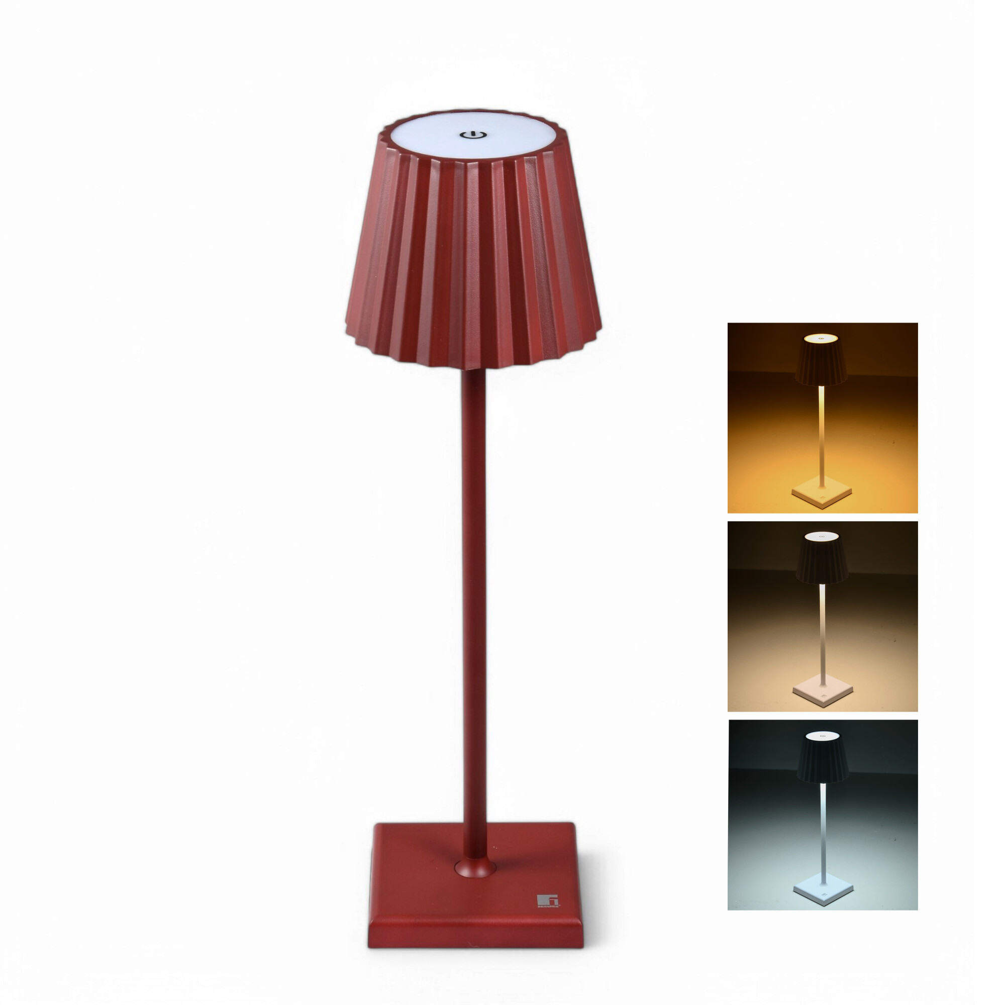 BERGNER LED-Tischleuchte Maroon rot B/H: ca. 11,6x38 cm