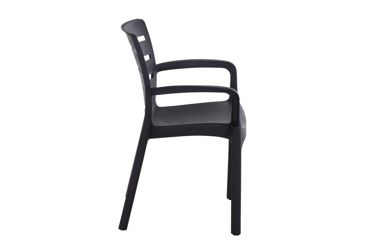 ProGarden Stapelsessel Borneo anthrazit Kunststoff B/H/L: ca. 605x82x61 cm