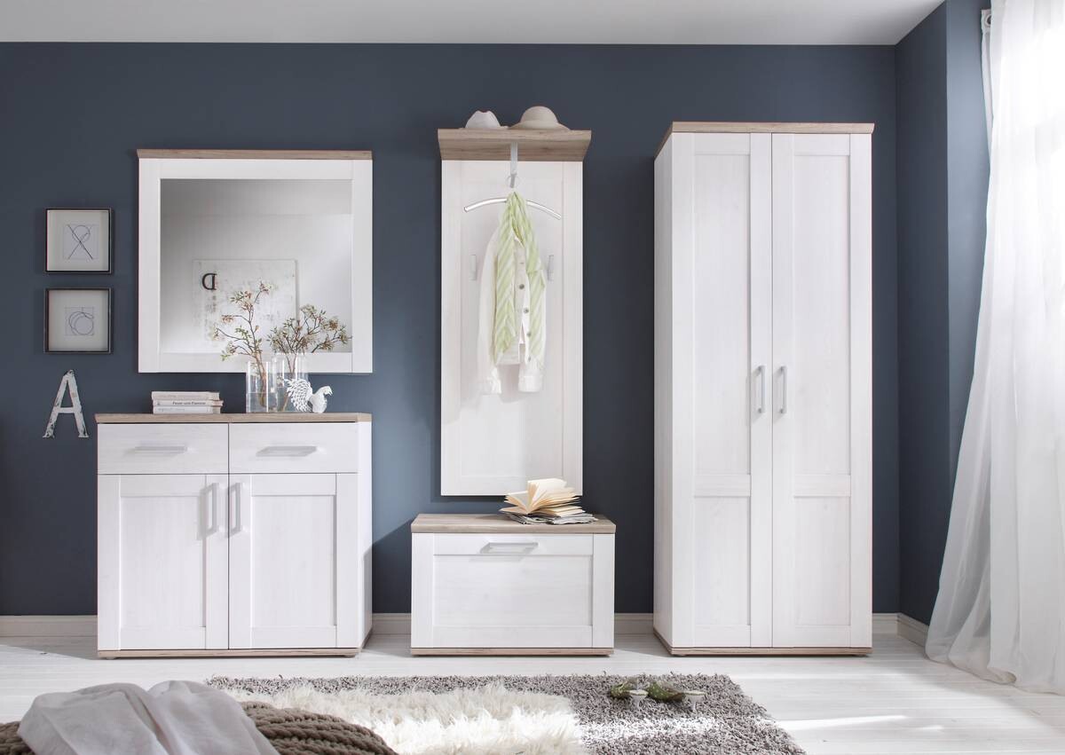 Wandspiegel Romance Sibiu Lärche Nachbildung Eiche San-Remo Nachbildung B/H/T: ca. 96x92x4 cm