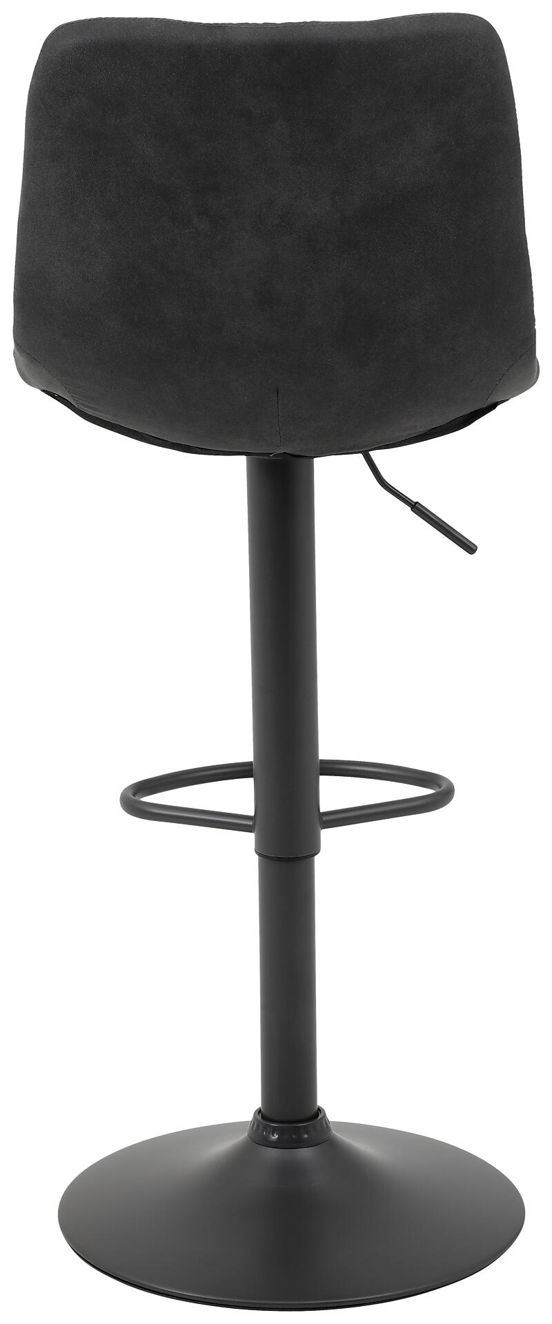 Barhocker Yvonne 2er Set anthrazit Vintage Microfaser B/H/T: ca. 43x113x44 cm