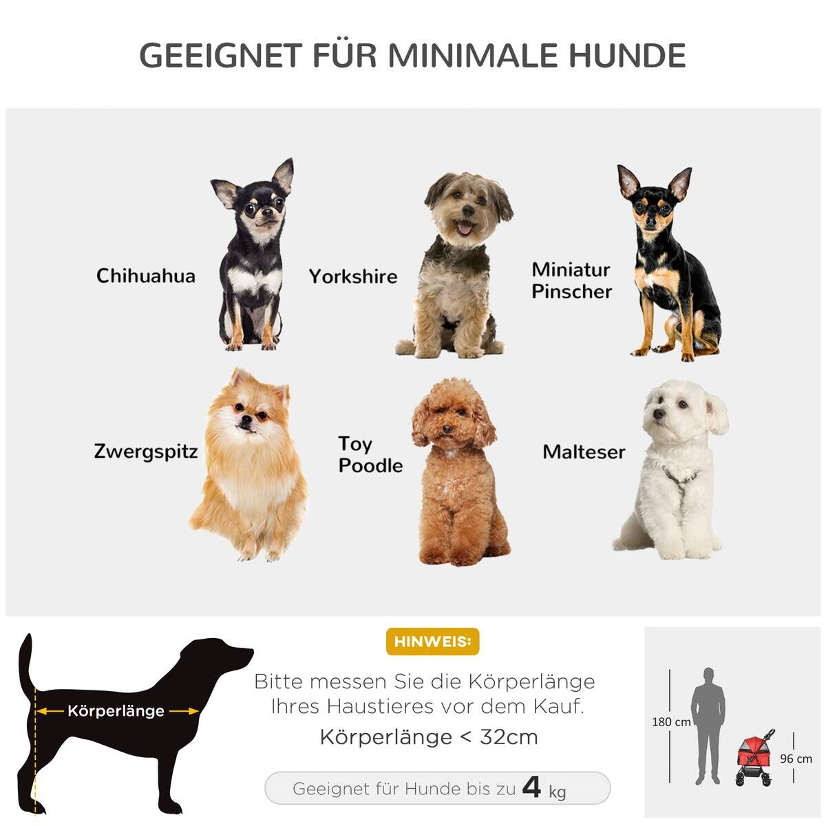 PawHut Hunde-Zubehör rot Polypropylen B/H/L: ca. 45x67x96 cm