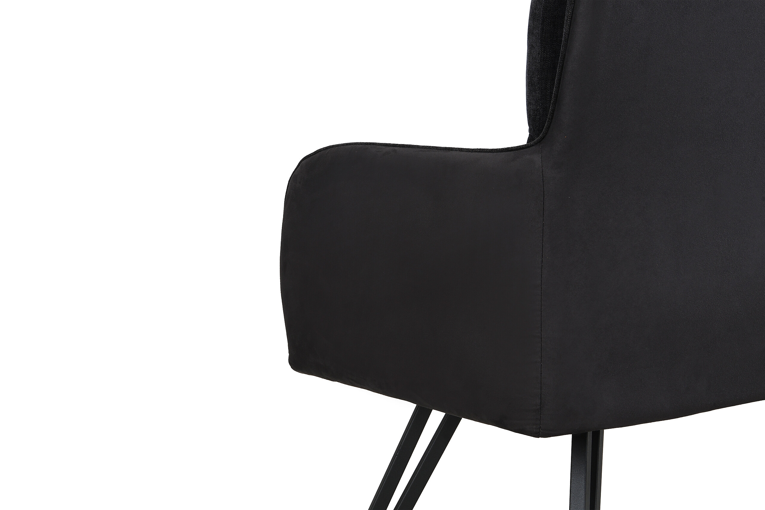 Sitzbank TINO schwarz Metall Microfaser B/H/T: ca. 140x94x67 cm