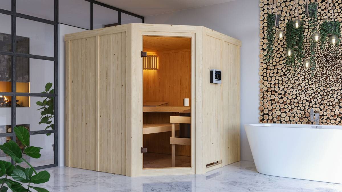 Karibu Sauna Ano Eck B/H/T: ca. 196x198x196 cm