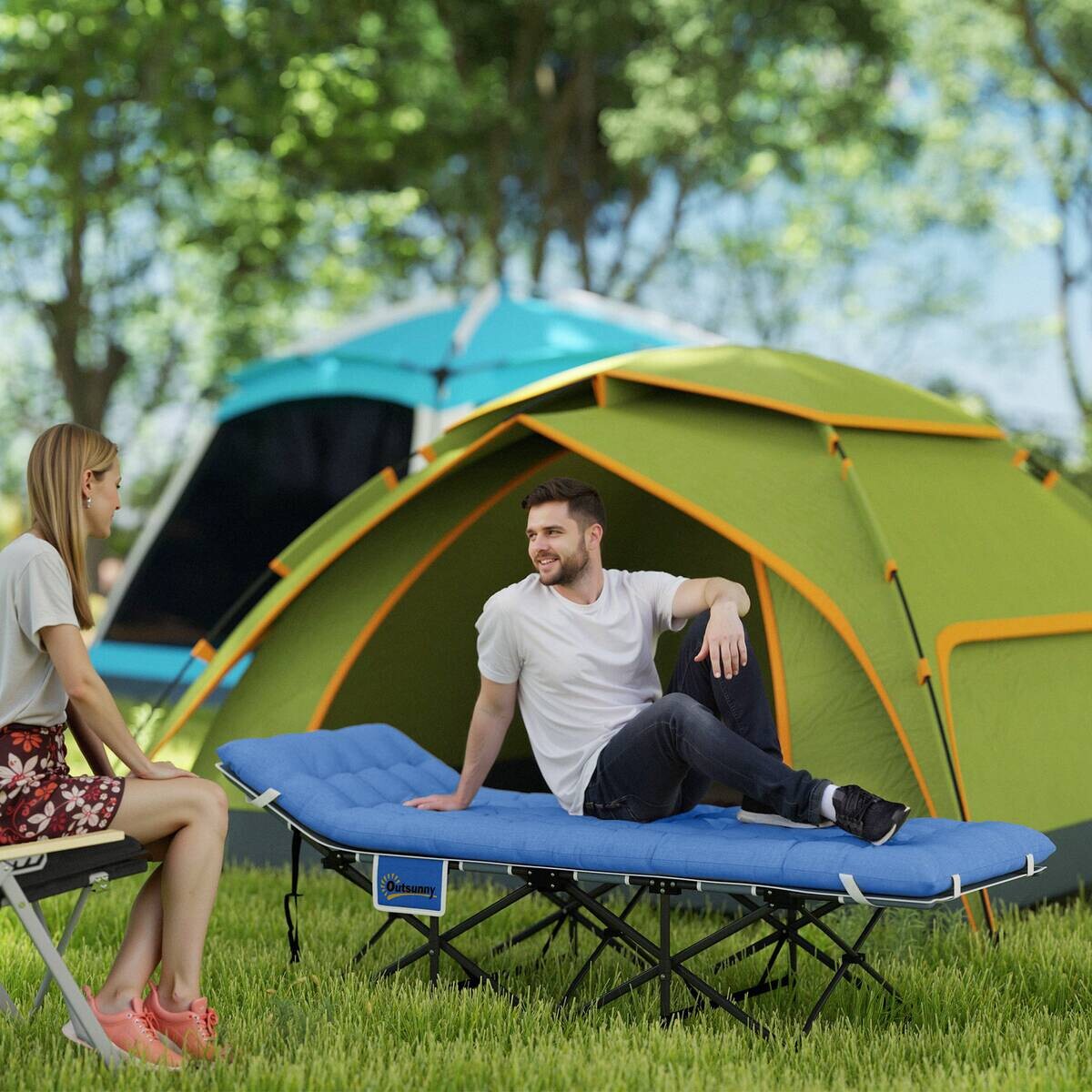 Outsunny Campingbett B/H/L: ca. 65x37x190 cm