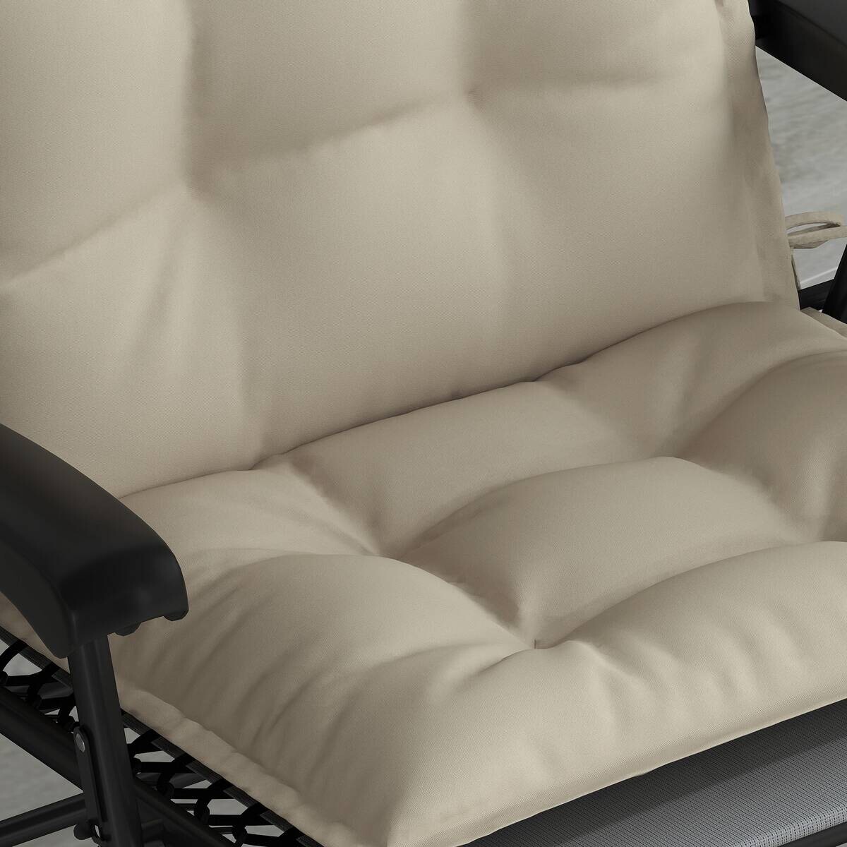 Outsunny Liegenauflage 2er Set beige Polyester B/H/L: ca. 50x5x116 cm