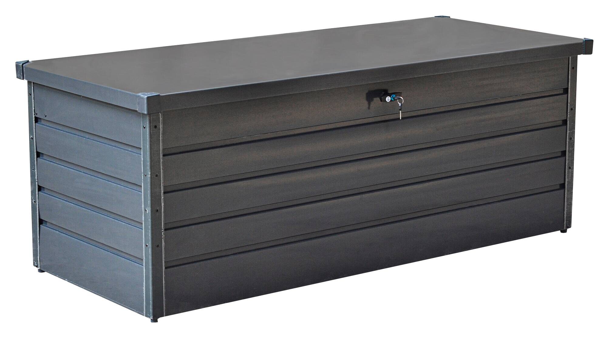 HI Auflagebox 710l schwarz Metall B/H/T: ca. 165x70x62 cm