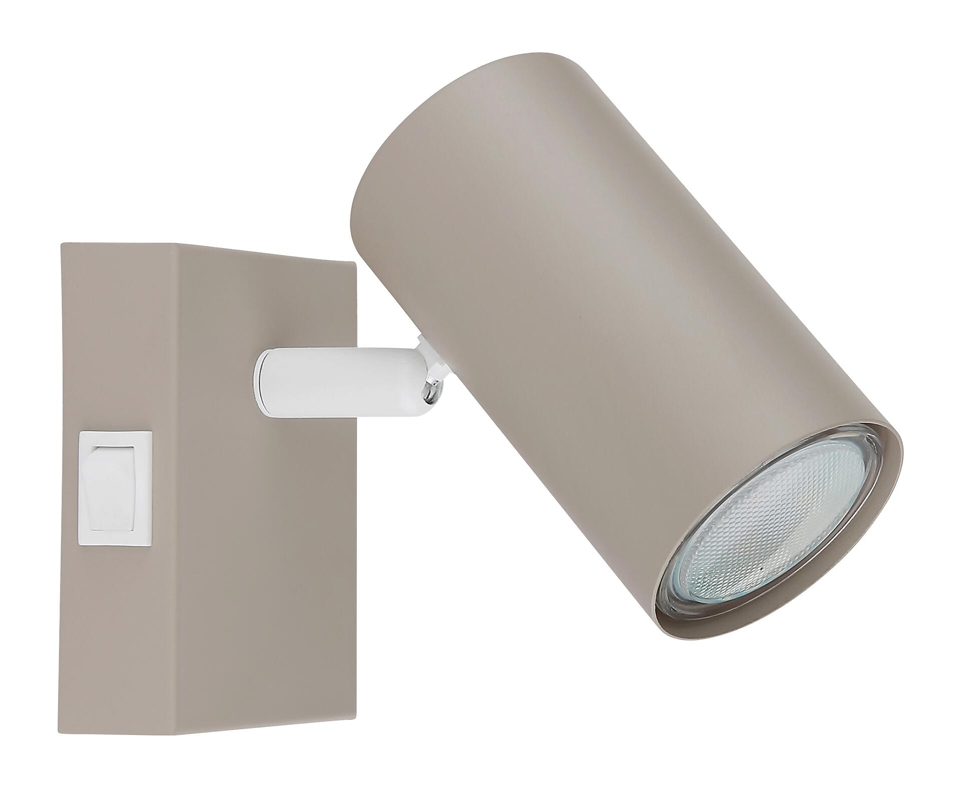 GLOBO Spot sand weiß Metall B/H: ca. 7x10 cm GU10 1 Brennstellen