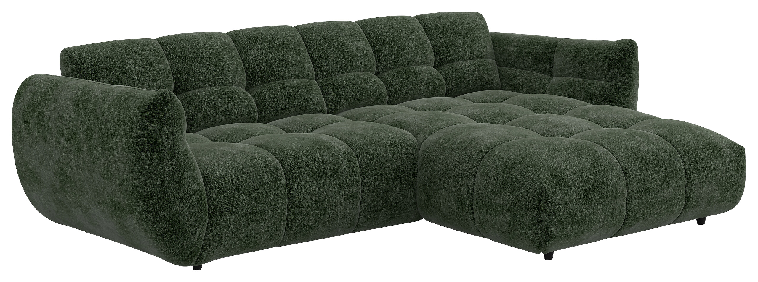 Ecksofa grün Microfaser B/H/T: ca. 280x81x178 cm