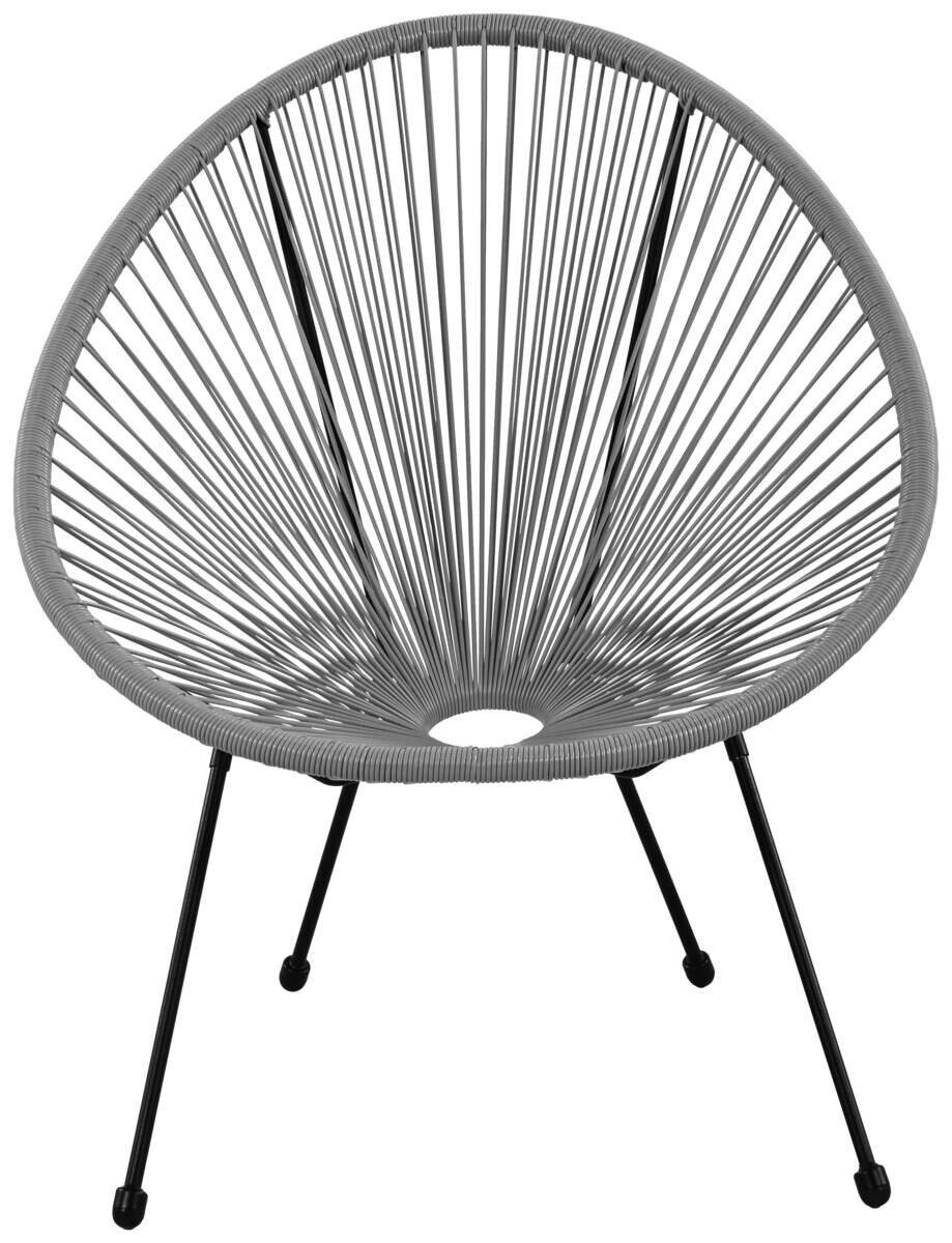 POCOline Gartenstuhl Acapulco grau Stahlrohr B/H/L: ca. 73x84x76 cm