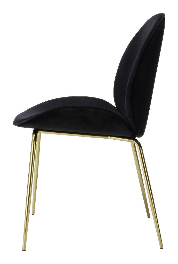 Stuhl Charlize 100 2er schwarz Microfaser B/H/T: ca. 48x87x59 cm