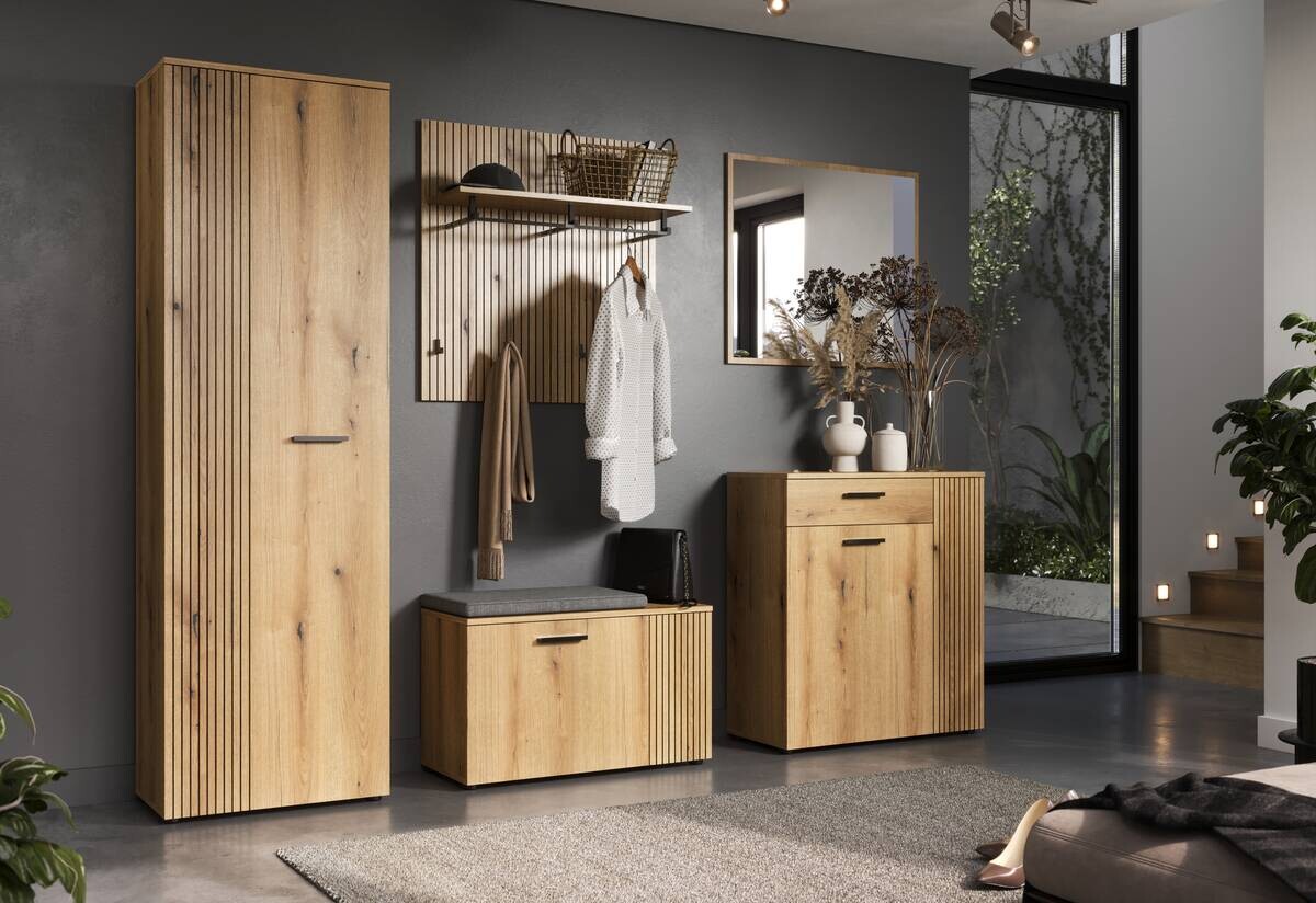 Schuhbank Pure Bliss Eiche Evoke Oak Nachbildung B/H/T: ca. 80x49x36 cm