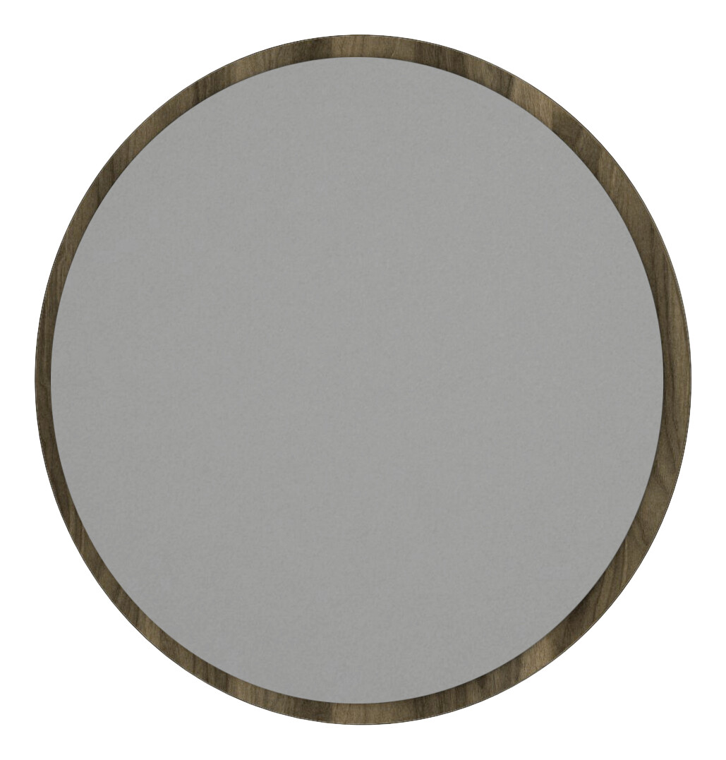 moebel17 Wandspiegel Glob walnuss Nachbildung B/H/T: ca. 59x59x2 cm