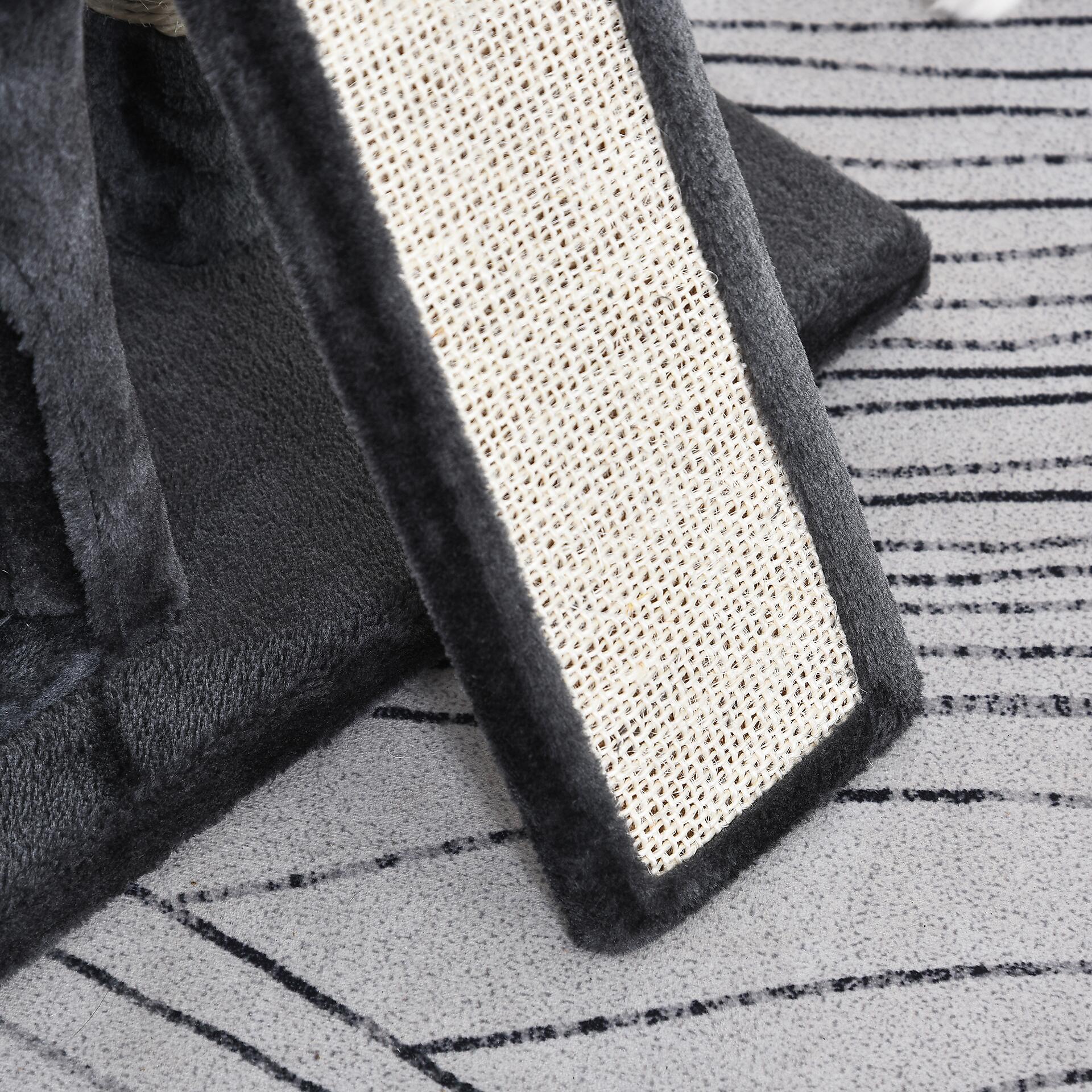 PawHut Kratzbaum dunkelgrau Spanplatte B/H/L: ca. 39x83x59 cm