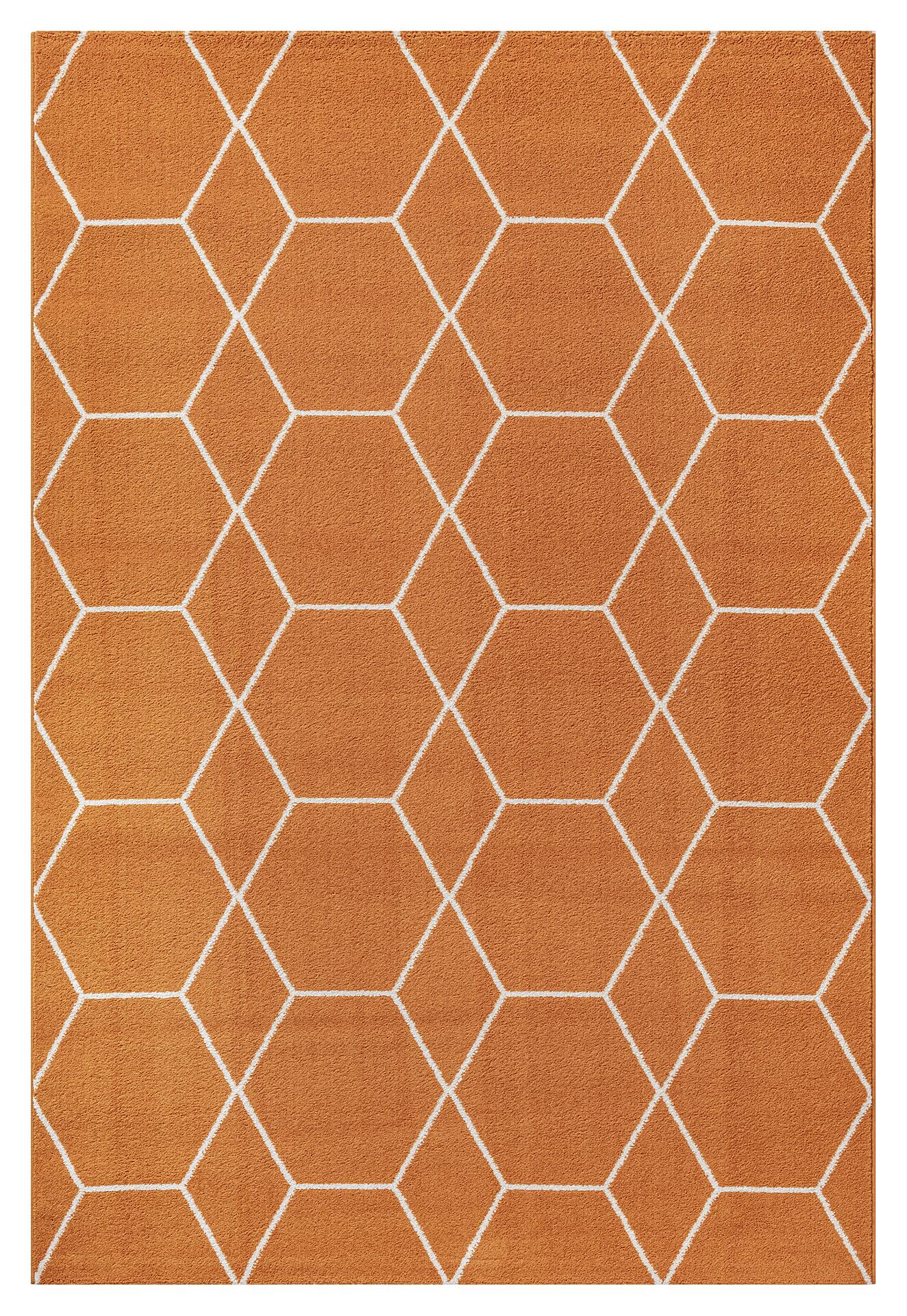 Sanat Teppich Trellis orange B/L: ca. 60x110 cm