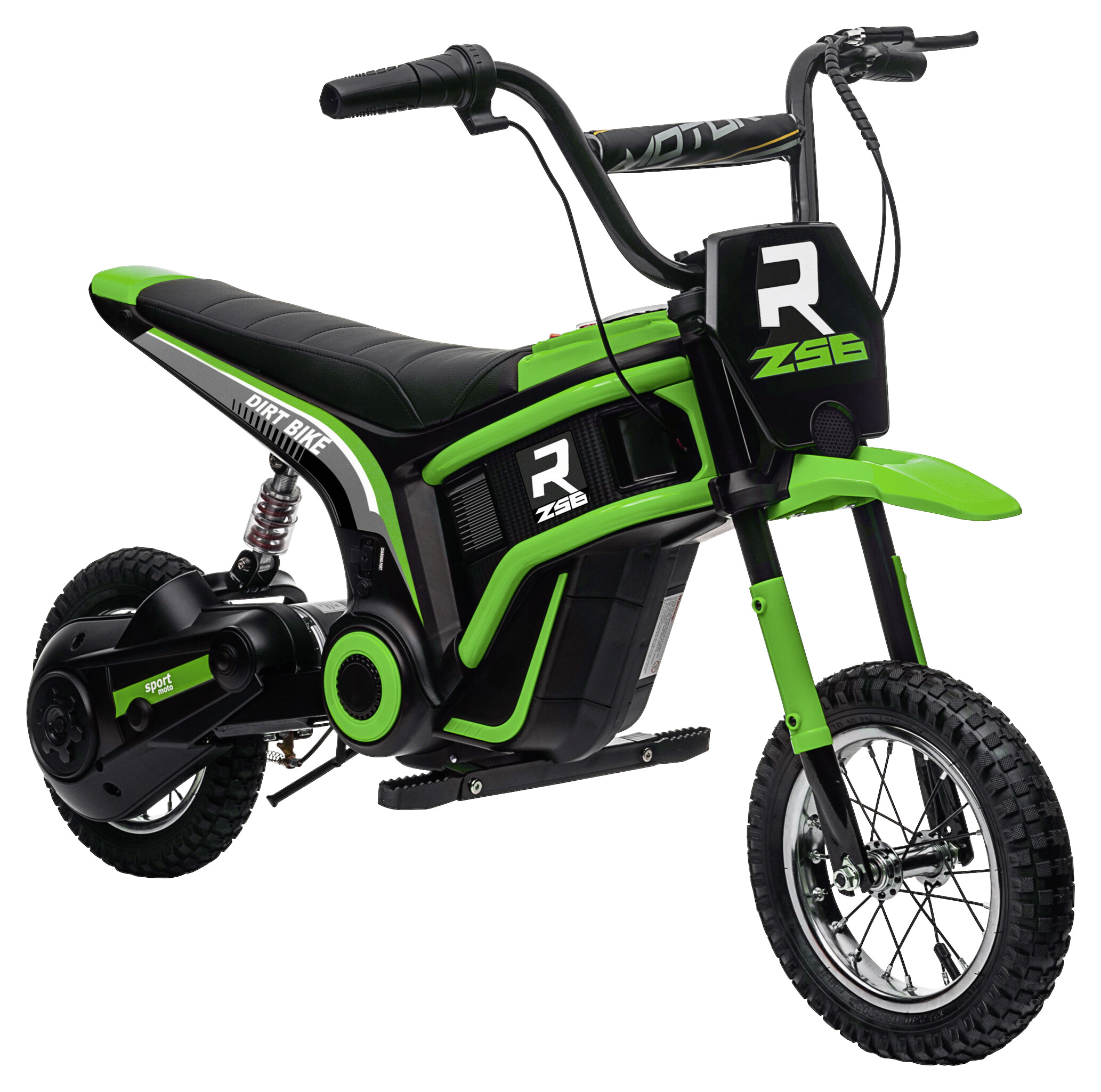 HOMCOM Kinder-Elektromotorrad grün B/H/L: ca. 64x76,5x119 cm