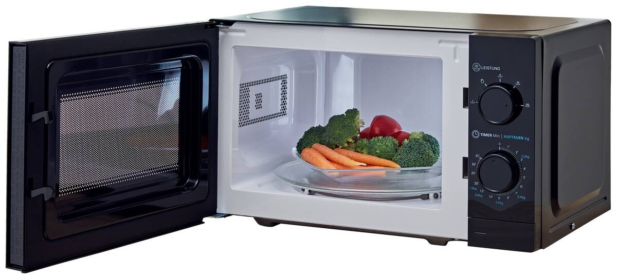 POCOline Mikrowelle MM720C2GX-PM schwarz Metall B/H/T: ca. 44x26x33 cm ca. 20 l
