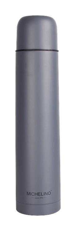 MICHELINO Isolierflasche grau Edelstahl