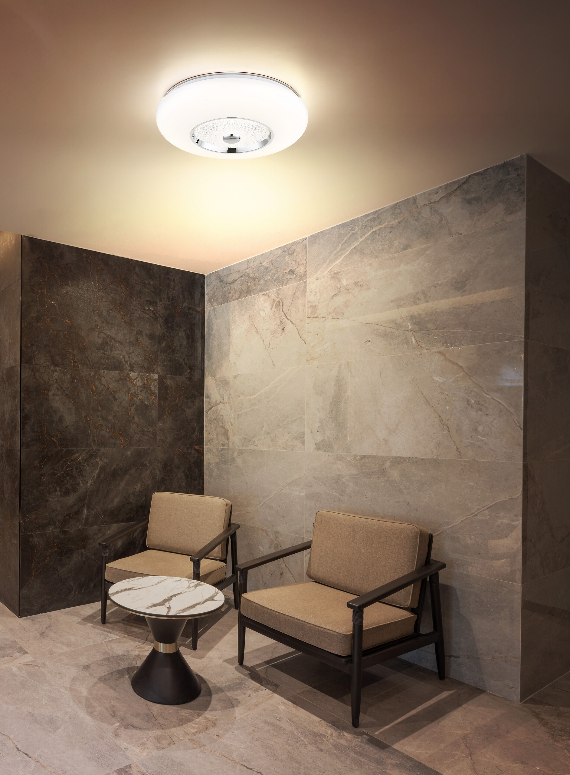 GLOBO Deckenleuchte klar weiß Opal Acryl Metall Kunststoff H/D: ca. 11x48,5 cm 1 Brennstellen