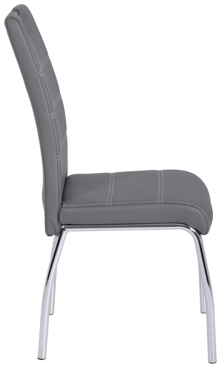 Stuhl Susi 2er Set grau Kunstleder B/H/T: ca. 44x98x61 cm