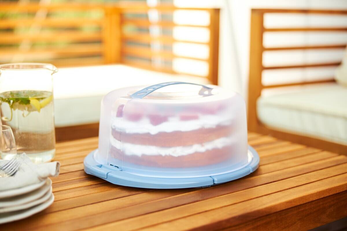 Rotho Tortenglocke COOL & FRESH blau B/H/L: ca. 34x16x38 cm