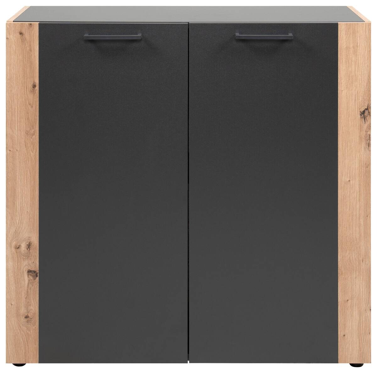 Kommode Cento anthrazit Eiche Artisan Oak Nachbildung B/H/T: ca. 89x83x35 cm