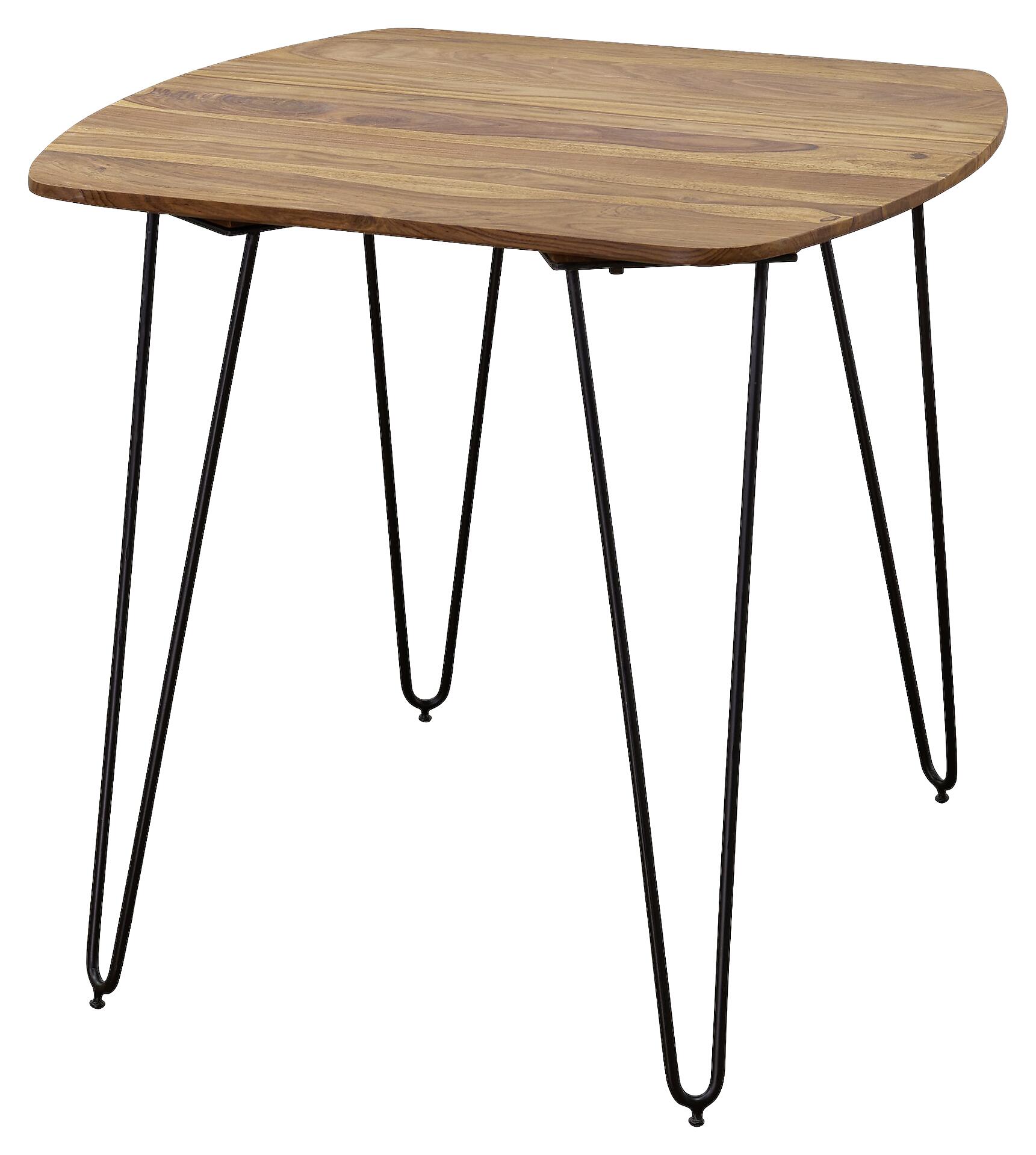 Esstisch natur schwarz Lack matt B/H/T: ca. 80x76x80 cm