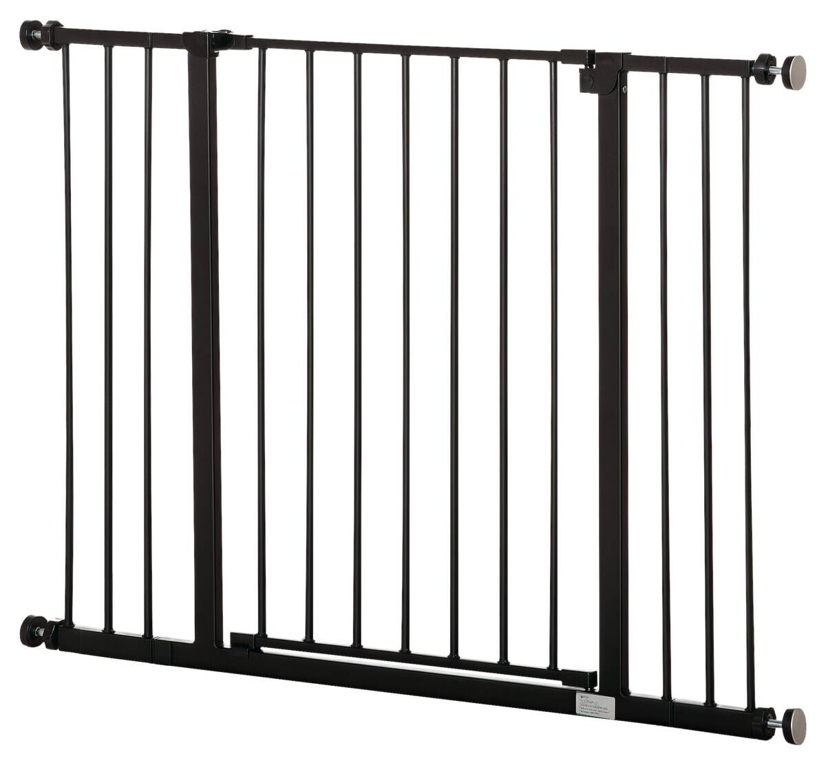 PawHut Türschutzgitter schwarz Kunststoff B/H/L: ca. 2x76x107 cm