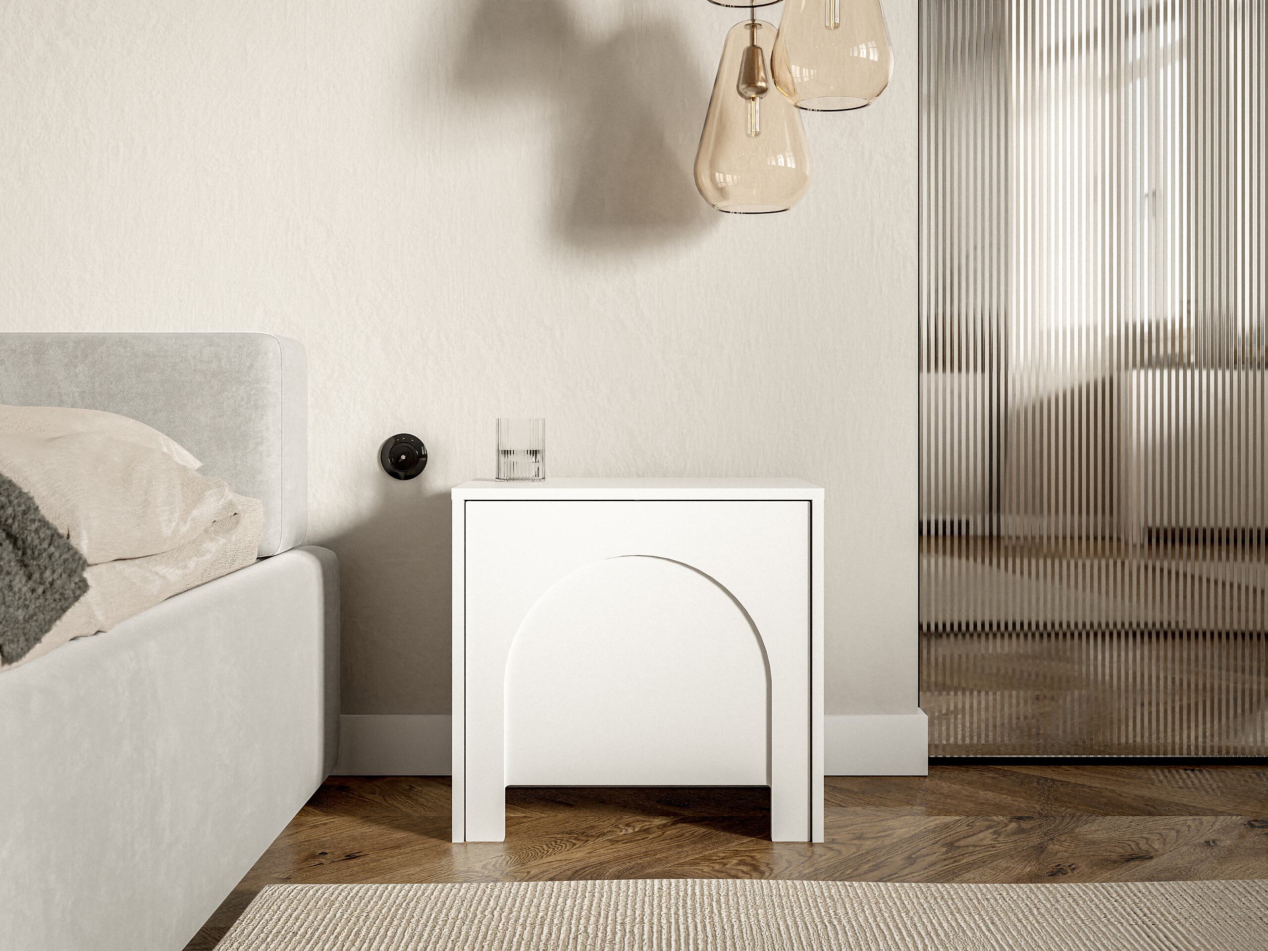 Nachtkonsole ARCO weiß B/H/T: ca. 50x49x35 cm Nachtkonsole ARCO weiß B/H/T: ca. 50x49x35 cm