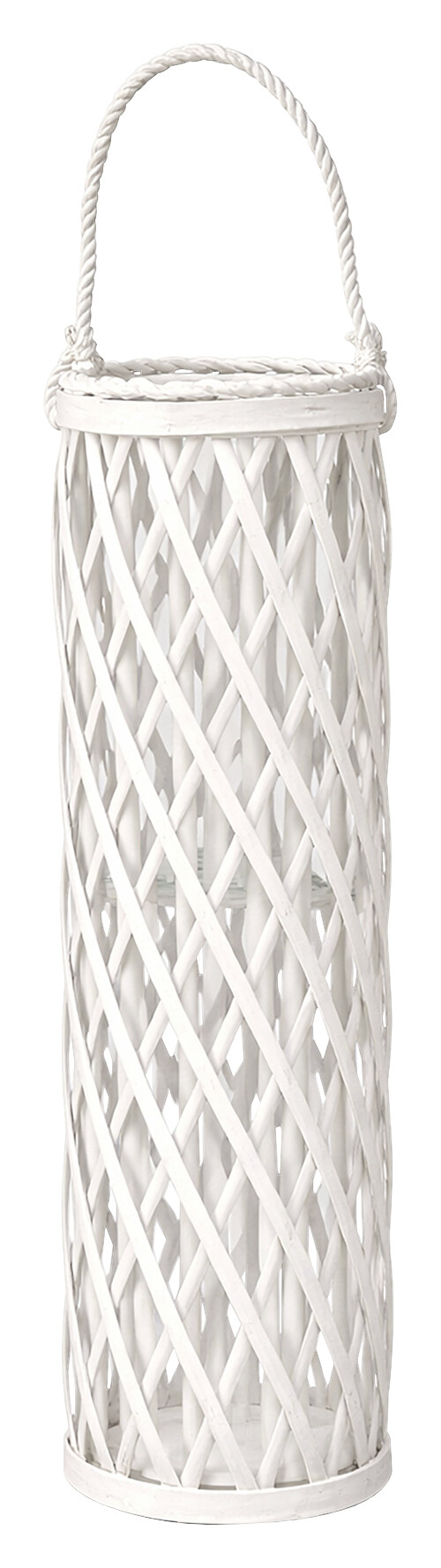 Laterne weiß B/H/L: ca. 19x80x17 cm