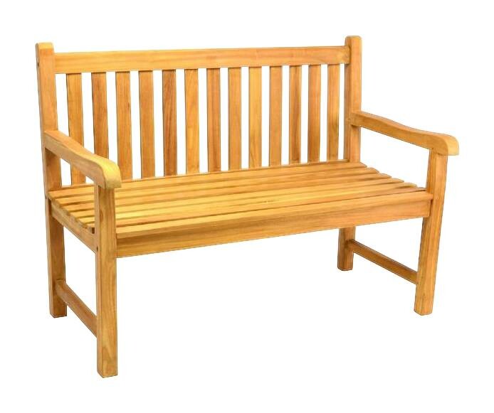 VCM Gartenbank braun Teakholz B/H/L: ca. 62x90x120 cm