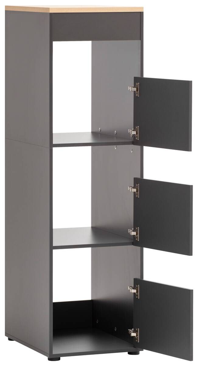 Hochschrank Solea anthrazit Eiche hell Nachbildung B/H/T: ca. 45,1x154,7x60 cm