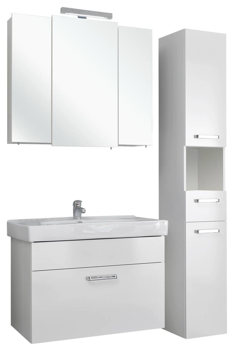 Badezimmer-Set Quickset 312 weiß glanz B/H/T: ca. 113x200x48 cm