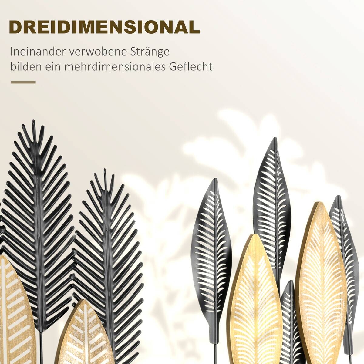 HOMCOM Wand-Element schwarz Polypropylen B/H/L: ca. 3x40x46 cm