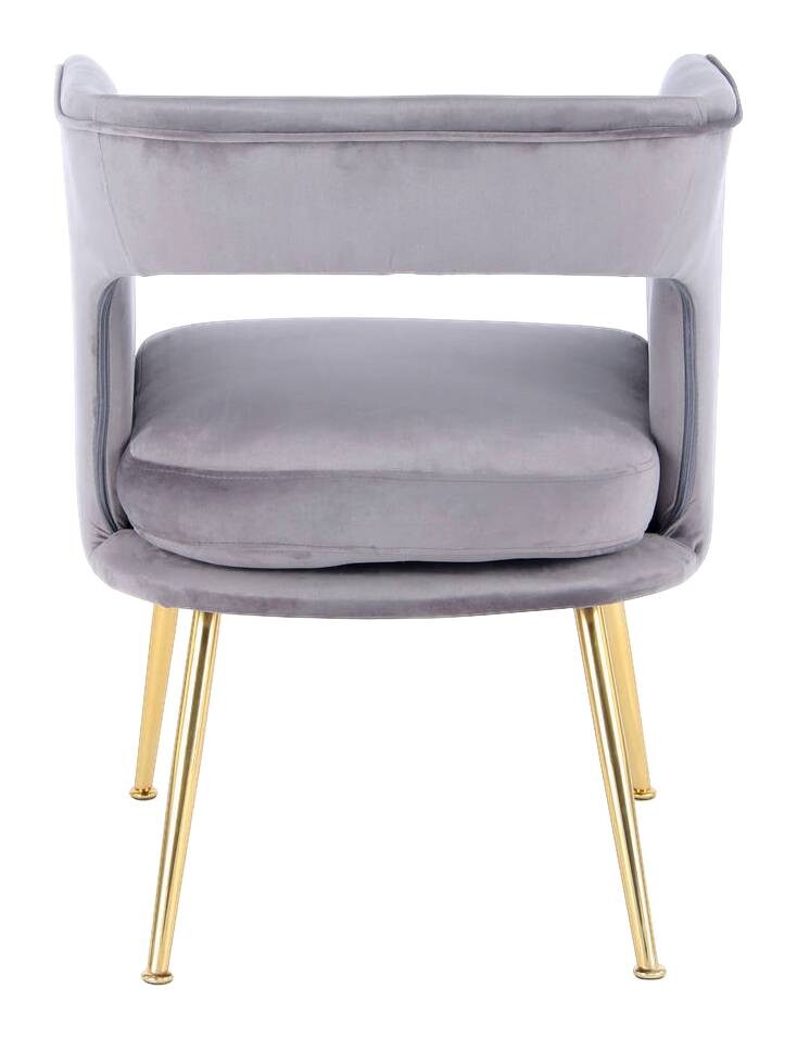 Stuhl Jolene 100 grau Microfaser Samt B/H/T: ca. 60x77x63 cm