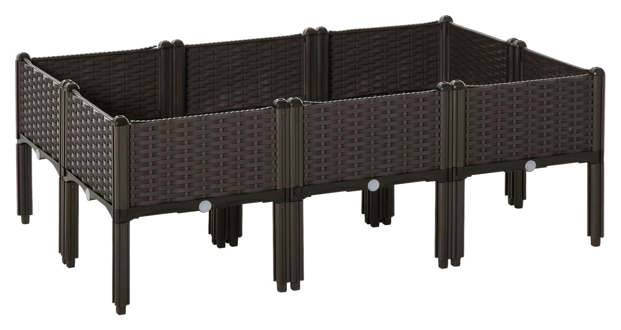 Outsunny Hochbeet braun H/T/L: ca. 44x80x120 cm